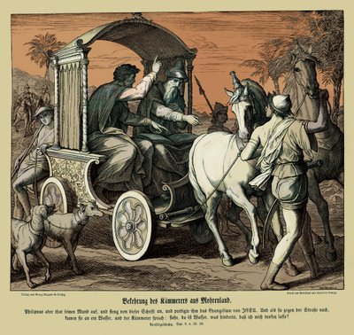 Obrácení komořího, Skutky apoštolské od Julius Schnorr von Carolsfeld