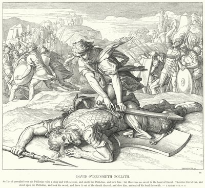 David vítězí nad Goliášem od Julius Schnorr von Carolsfeld