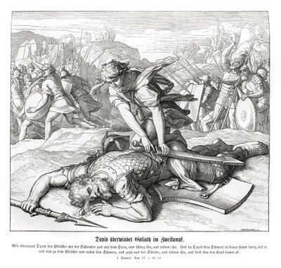 David porazí Goliáše od Julius Schnorr von Carolsfeld