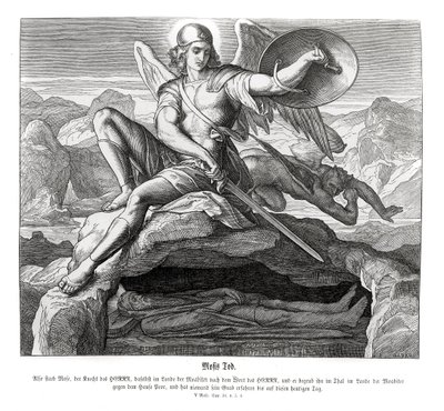 Smrt Mojžíše, Deuteronomium od Julius Schnorr von Carolsfeld