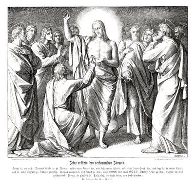 Pochybující Tomáš, Janovo evangelium od Julius Schnorr von Carolsfeld