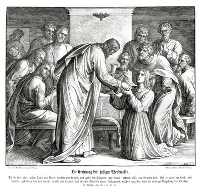 Eucharistie, Matoušovo evangelium od Julius Schnorr von Carolsfeld