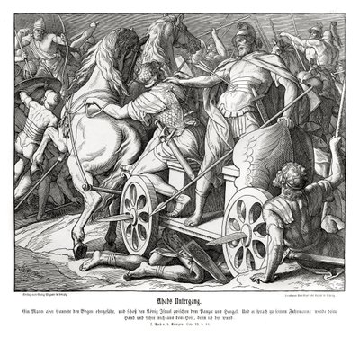 Achabův pád od Julius Schnorr von Carolsfeld