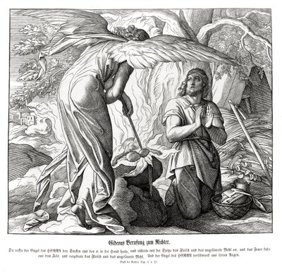Gideon je povolán jako soudce, soudci od Julius Schnorr von Carolsfeld