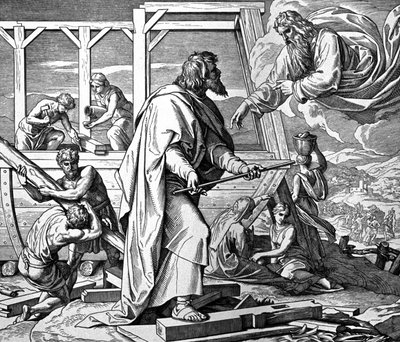 Bůh varuje Noeho před potopou od Julius Schnorr von Carolsfeld