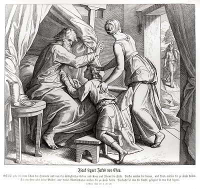 Izák žehná Jákobovi místo Ezaua, Genesis od Julius Schnorr von Carolsfeld
