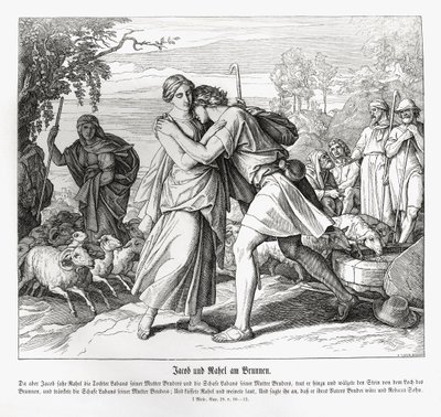 Jacob a Rachel u studny, Genesis od Julius Schnorr von Carolsfeld