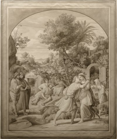 Jacob a Rachel u studny od Julius Schnorr von Carolsfeld
