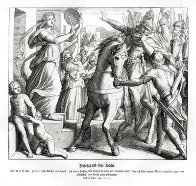 Jefta a jeho dcera, Soudci od Julius Schnorr von Carolsfeld