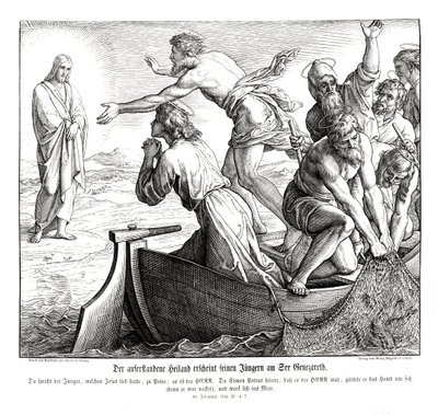 Ježíš se zjevuje svým učedníkům, Janovo evangelium od Julius Schnorr von Carolsfeld