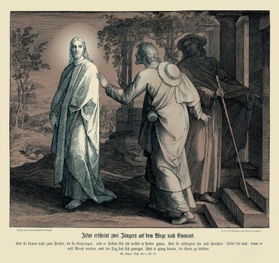 Ježíš se zjevuje dvěma učedníkům, Lukášovo evangelium od Julius Schnorr von Carolsfeld