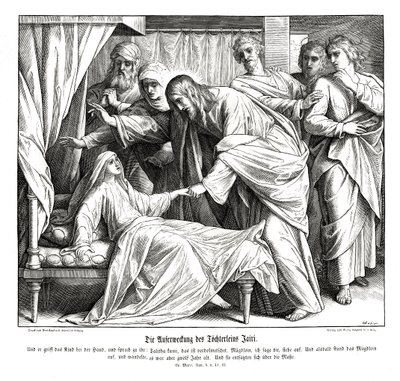 Ježíš probouzí holčičku, Markovo evangelium od Julius Schnorr von Carolsfeld