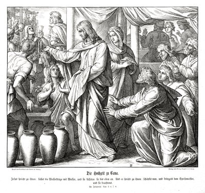 Ježíš mění vodu ve víno, Janovo evangelium od Julius Schnorr von Carolsfeld