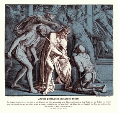 Ježíšovi je dána trnová koruna, Markovo evangelium od Julius Schnorr von Carolsfeld