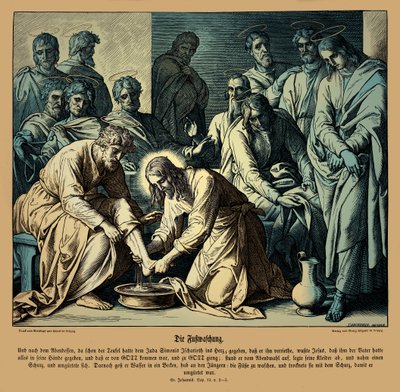 Ježíš myje nohy svým učedníkům, Janovo evangelium od Julius Schnorr von Carolsfeld