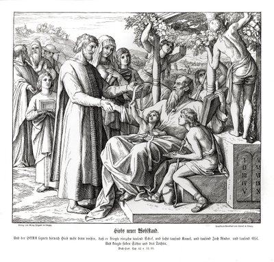 Job je odměněn, Jobe od Julius Schnorr von Carolsfeld