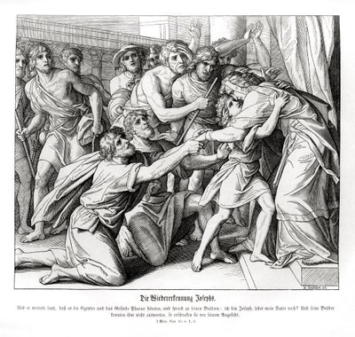 Josefa uznávají jeho bratři, Genesis od Julius Schnorr von Carolsfeld