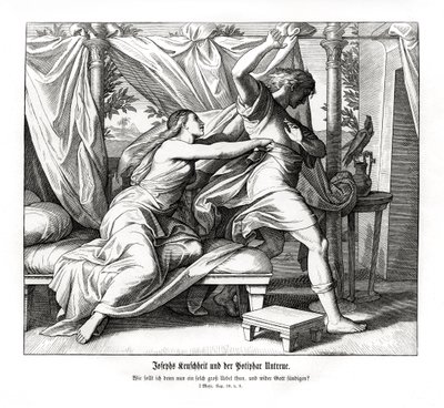 Joseph odmítá lhát s Putifarem, Genesis od Julius Schnorr von Carolsfeld