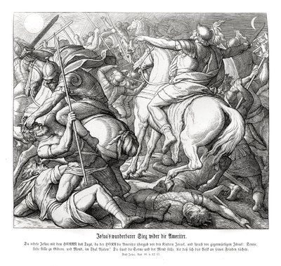Jozuovo vítězství nad Amorejci, Jozue od Julius Schnorr von Carolsfeld
