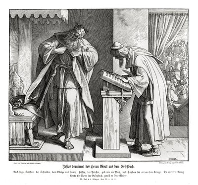 Josiáš slyší slovo zákona, 2. král od Julius Schnorr von Carolsfeld