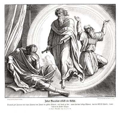 Jidáš Makabejský dostává zlatý meč od Julius Schnorr von Carolsfeld