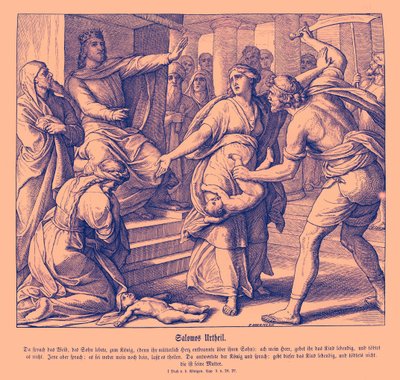 Šalamounův soud od Julius Schnorr von Carolsfeld