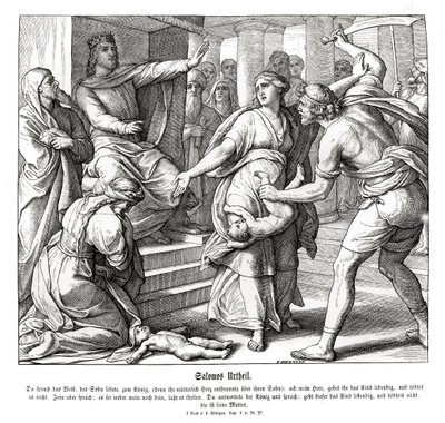 Šalamounův soud od Julius Schnorr von Carolsfeld