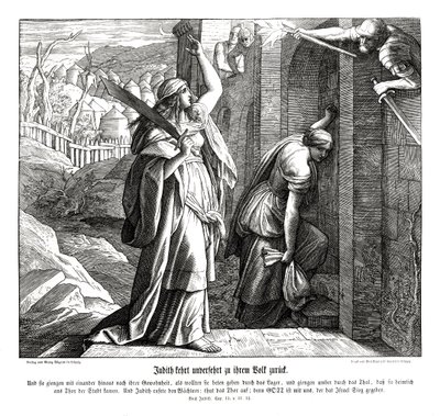 Judith se vrací ke svému lidu, kniha Judith od Julius Schnorr von Carolsfeld