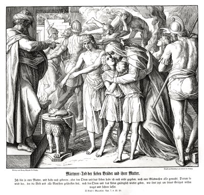 Umučení sedmi synů, 2 Makabejské od Julius Schnorr von Carolsfeld
