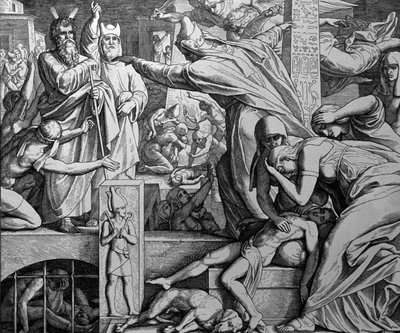 Mojžíš a faraon od Julius Schnorr von Carolsfeld