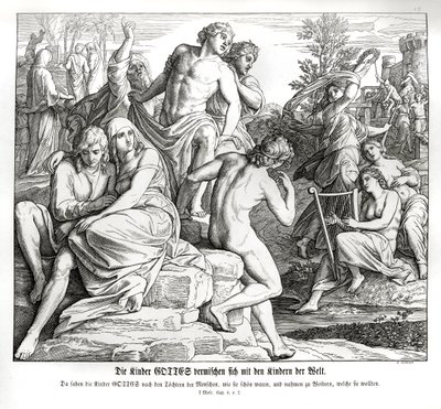Zmnožení člověka, Genesis od Julius Schnorr von Carolsfeld