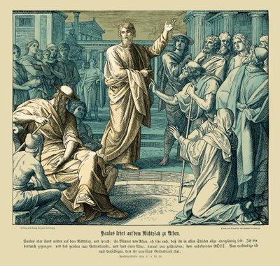Pavel káže v Athénách Skutky apoštolů od Julius Schnorr von Carolsfeld