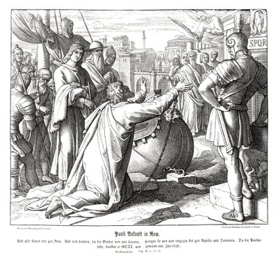 Pavlův příjezd do Říma, Skutky apoštolů od Julius Schnorr von Carolsfeld