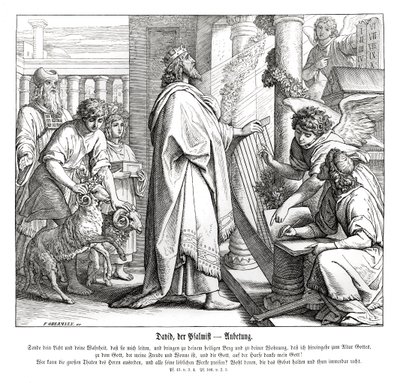 Žalmy - bohoslužba od Julius Schnorr von Carolsfeld