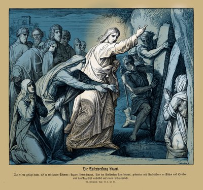 Vzkříšení Lazara, Janovo evangelium od Julius Schnorr von Carolsfeld