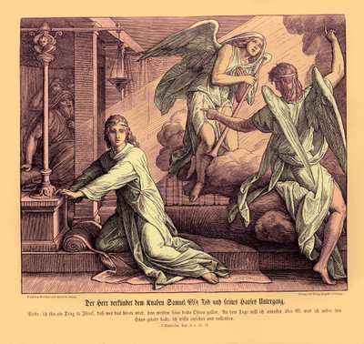 Samuel obdrží proroctví o Eliho smrti od Julius Schnorr von Carolsfeld