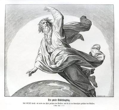 Druhý den stvoření, Genesis od Julius Schnorr von Carolsfeld