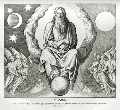 Sedmý den stvoření, Genesis od Julius Schnorr von Carolsfeld