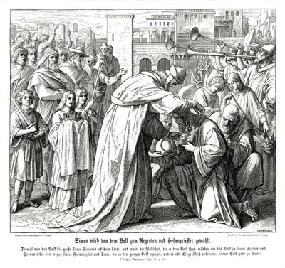 Šimon je jmenován veleknězem od Julius Schnorr von Carolsfeld