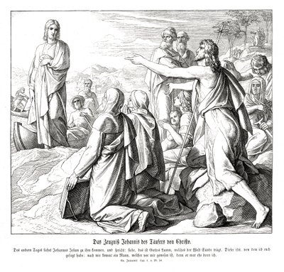Svědectví Jana Křtitele, Janovo evangelium od Julius Schnorr von Carolsfeld