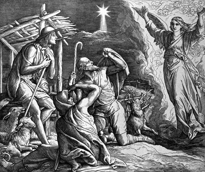 Zvěstování pastýřům od Julius Schnorr von Carolsfeld