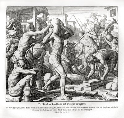 Izraelité jsou zotročeni v Egyptě, Exodus od Julius Schnorr von Carolsfeld