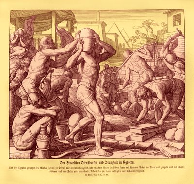 Izraelité jsou zotročeni v Egyptě, Exodus od Julius Schnorr von Carolsfeld