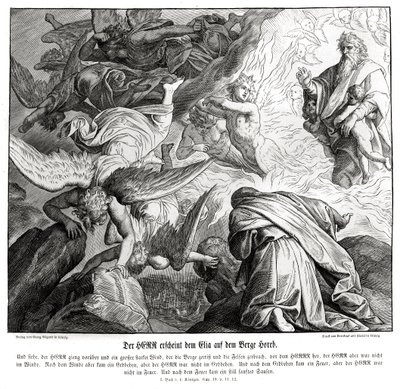 Hospodin se zjevuje Eliášovi na hoře Horeb od Julius Schnorr von Carolsfeld
