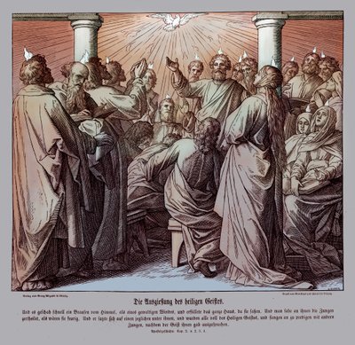 Apoštolové jsou naplněni duchem svatým, Skutky od Julius Schnorr von Carolsfeld