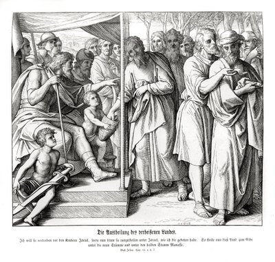 Rozdělení zaslíbené země, Jozue od Julius Schnorr von Carolsfeld