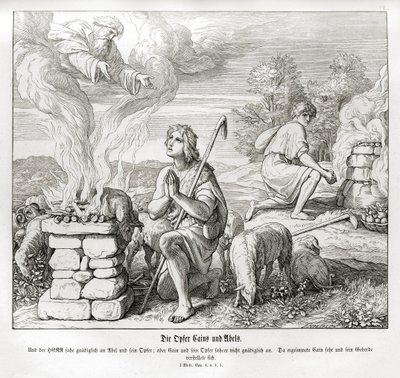 Oběti Kaina a Ábela, Genesis od Julius Schnorr von Carolsfeld