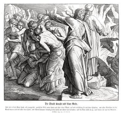 Trest Korah, Numbers od Julius Schnorr von Carolsfeld