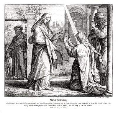 Navštívení Marie, Lukášovo evangelium od Julius Schnorr von Carolsfeld