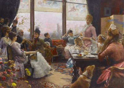 Čaj o páté, 1883-1884. od Julius Stewart